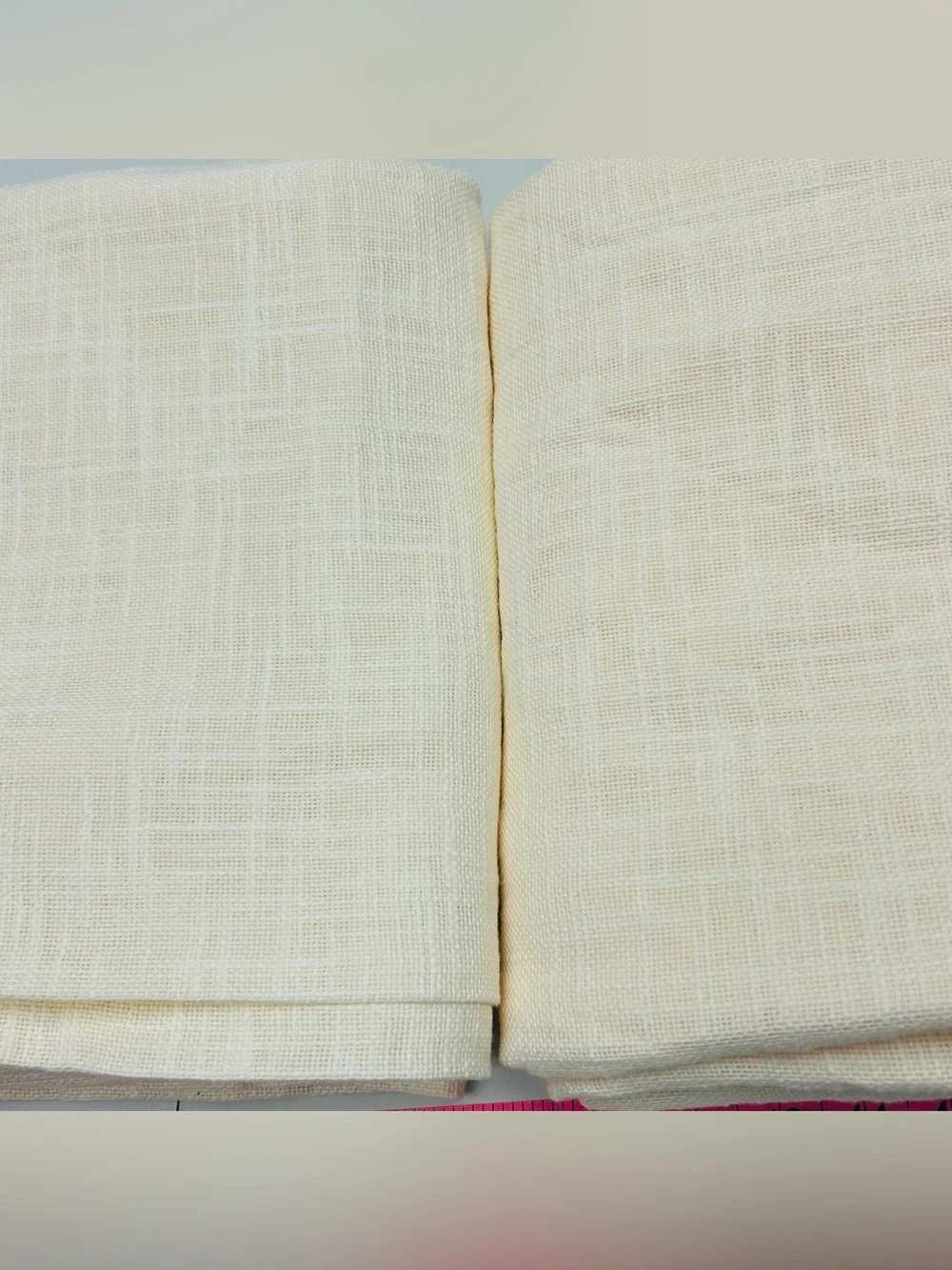 QUINCE Set Of 2 48x108 Cotton Sheer Curtains Ivory 9951